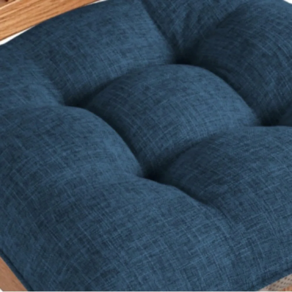 Deep Blue Tufted Seat Cushion with grip